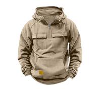 KQIVAM Sweat à Capuche Homme Zippé Sweatshirts imperméables pour Hommes décontracté Softshell doublé Polaire Vestes de Course Tactique Travail Militaire Pêche Chasse Escalade Vêtements de Sport