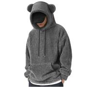 KQIVAM Unisexe Couverture Portable Sweat à Capuche Pilou Pilou Homme | Pull à Capuche pour Adultes avec Poche Kangourou Vêtements de détente doublés Sherpa Doux Sweat Polaire Homme Sweatshirts
