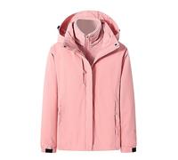 KQIVAM Veste Imperméable Pour Femme Tendance Veste à Capuche Coat De Randonnée Anti-Pluie Femme Fonctionnelle Coupe-Vent Et Imperméable D'Extérieur Coupe Grande Taille Vêtement de Pluie Automne Hiver