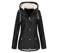 KQIVAM Veste Softshell Femme Veste Femme Imperméable Femme Veste De SurvêTement Pour Femme VêTements ImperméAbles Femme Veste matelassée doublée Grande Taille Décontracté Impermeable Veste Pas Cher