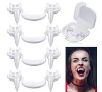KQLHLHDYZ Dents de vampire d'Halloween, Dent de Vampire Rétractables Fausse Dent pour Halloween Carnaval, Fêtes, Jeux de Rôle