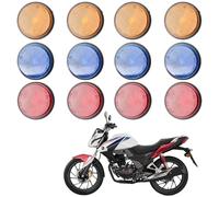 KQOZG 12 pièces Catadioptre vélo rond, Catadioptre remorque, Reflektor, Katzenaugen, avec vis et écrous (Ø 60 mm) (bleu/jaune/rouge)