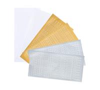 KQOZG 6 Piece Communion Wax Board Stickers for Baptism Candle Alphanumeric DIY Set, 2 each of Gold, Silver and White (1 each of Upper and Lower Case).