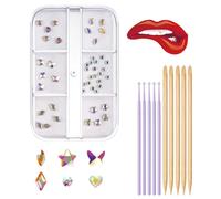 KQOZG Strass Dentaire avec Colle, Strass Dent, Bijoux Kit, Tooth Gem Kit, Kit Professionnel DIY, Ensemble Gemmes Décoration Dentaire