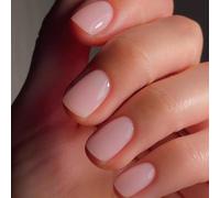 KQueenest Lot de 24 faux ongles courts et carrés à coller, vieux rose clair, couleur unie naturelle, en gel acrylique, brillants pour femme