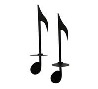 Kquepo B-Bougeoir Mural, Créatif Fait à la Main en Métal en Forme de Clé de Note de Musique, Présentoir de Bougie Chauffe-Plat, Décoration D'Intérieur Durable, Facile à Installer, Facile à Utiliser