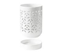Kquepo Pot à orchidée avec trous, 1 pot à orchidée, en céramique, pour l'intérieur et l'extérieur, respirant, durable, blanc