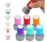 KQWVZ Tampon Enseignant Français Multicolore - Encreur Pour Maitresse d'École, Cadeau Professeur Pour Encourager Élèves