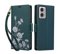 KQXG Coque pour Motorola Moto G24 / E14 / G04 / G04s / G24 Power - Housse en Cuir Synthétique Premium avec Silicone Intérieur, Rabat Magnétique, Étui Portefeuille avec Carte Slots, Antichoc