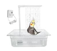 Kqy293 Baignoire automatique pour perroquet avec système de circulation - Bain d'oiseaux pour perruches et perroquets - Solution d'hygiène parfaite pour l'intérieur et l'extérieur (transparent, taille