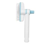 Kqy351 Peigne auto-nettoyant pour animaux de compagnie avec dents en métal en acier inoxydable pour chiens et chats Bleu Taille unique