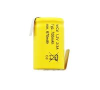KR-600AE Batterie Cadnica 2/3 A avec cosses à souder en forme de Z (pas une batterie Sanyo originale)