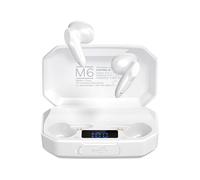 Kr?ger&Matz Casque sans fil M6 avec adaptateur secteur - couleur blanche (5?h, Sans fil), ?couteurs, Blanc