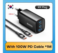 KR With 100W Cable ASOMETABOU- Chargeur rapide USB Type C GaN, 65W, 45W, PPS, PD QC4.0, pour Macbook, ordinateur portable, iPad, tablette, iPhone 14, Samsung S23 Ultra ""Nipseyteko