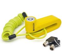 Kr707y Antivol Bloque Disque Moto,Jaune Ø7mm Plus Dissuasif,Serrure Avec Balle Anti-Perçage,Sécurité Compacte Facile À Transporter,Bloc Disc Frein Roue Pour Moto Scooter Velo Electrique
