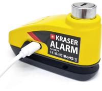 Kr7y Usb Rechargeable 110db Visible Anti-Theft Disc Alarm Lock With Accessories, Universal Wheel Brake Block