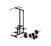 Tour De Musculation Avec Jeu D'haltères Et Poids 30,5 Kg Multicolore