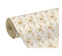 Clairefontaine - 223920C - Un Rouleau de Papier cadeau Tiny Roll - Grande longueur - Kraft 70g - Motifs : Dalécarlie blanc - Dimensions : 50x0,35m - Format Compact - Emballage Cadeau Noël