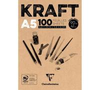 Kraft bloc collé 100F A5 90g