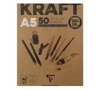 Kraft Carnet De Croquis (120g / M2, 50 Feuilles A5, Clairefontaine, Encre, Encre, Dessin - Sec, Des Techniques, Des Carnets De Croquis, Des Fournitures D'art