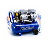 KRAFT DELE Compresseur Sans Huile 24L 1200W 220L/min Mobile Silencieux