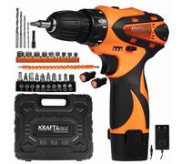 KRAFT DELE Perceuse Visseuse 18V Ensemble 2x Batterie 30Nm Coffret