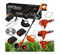 KRAFT DELE Trimmer/Taille-Bordures À Batterie 21V 2x2Ah 1000W Avec Roues