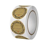 Kraft Labels 1 Rouleau 1in Autocollants De Papier Rond Amovible Pour Cadeaux Artisanat Organisant Pot De Canning