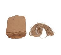 Kraft Paper Gift Box Hexagonal Lantern Design Exquisite DIY Package Box with Twine for Weddings Baby Showers Birthday Parties 50 Sets 9.5 x 6.8cm (HMS2212122)