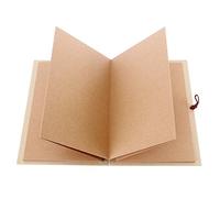 Kraft papier relié Accordéon Style bricolage Photo Ablum livre 36 Page blanc Scrapbook pour l'obtention du diplôme anniversaire anniversaire mariage Saint-Valentin (brun clair)