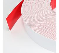 Kraftboss Bande de joint de fenêtre, "BLANC BRILLANT", 5 rouleaux, largeur 50 mm, bande plate, profilée, moulure en plastique, moulure décorative, protection des bords, murale WEISS HOCHGLANZ