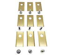 Kraftfeld Lot de 9 lames en titane 1 trou pour tondeuse à gazon Parkside PMRA PMRDA 20-li A1 avec 9 vis avec filetage M5 et M4
