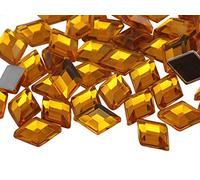 KraftGenius 10 x 7 mm Topaze Orange. TZ Diamant Perles en Acrylique arrière Plat de Haute qualité Pro de qualité - 100 pièces