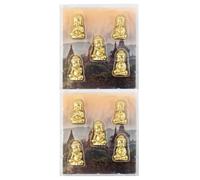 Kraftheld | Lot de 2 x 5 aimants décoratifs Bouddha | Aimants Bouddha multicolores, décoratifs, colorés | Aimants de réfrigérateur en forme de Dieu, Religion | Décoration magnétique comme cadeau