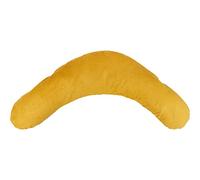 KraftKids Coussin d'allaitement en cord Breitcord jaune Mustard - 190 cm - Bords extérieurs avec micro perles EPS - Coussin de positionnement avec certificat Toxproof du TÜV de Rhénanie