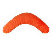 KraftKids Coussin d'allaitement en cord large - Orange pur - 190 cm - Dimensions des bords extérieurs avec micro perles EPS - Coussin de positionnement avec certificat Toxproof du TÜV de Rhénanie