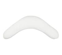 KraftKids Coussin d'allaitement en lin léger et blanc Coussin de grossesse de 190 cm Dimensions extérieures avec micro perles en polystyrène expansé Coussin de positionnement avec certificat