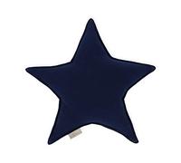 KraftKids Coussin décoratif en forme d'étoile en mousseline Bleu foncé