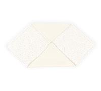 KraftKids Couverture pour nacelle en mousseline à pois dorés sur fond blanc, 100 x 100 cm, couverture polaire douce et chaude
