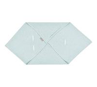 KraftKids Couverture pour nacelle en mousseline à pois dorés sur vert - 75 x 75 cm - Couverture de bébé aérée et pratique pour les journées chaudes en été