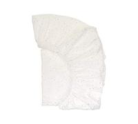 KraftKids Drap-housse en mousseline à pois dorés sur fond blanc 100 % coton - Dimensions : 140 x 70 cm - Fabriqué à la main dans l'UE.