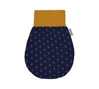 KraftKids Gigoteuse en mousseline bleu foncé avec ancre pour l'automne/hiver en mousseline de coton et polaire chaude disponible en deux tailles.
