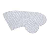 KraftKids Housse de coussin d'allaitement - Motif flèches blanches sur fond gris - Longueur du bord extérieur : 190 cm - Housse de coussin d'allaitement avec amour - Fait à la main dans l'UE.