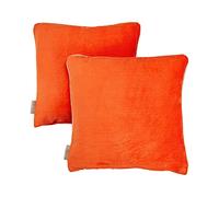 KraftKids Just Contempo Housse de coussin en velours côtelé Orange pur