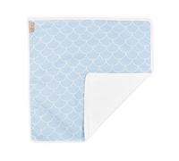 KraftKids Matelas à langer 100 % coton imperméable demi-cercles sur fond bleu pastel