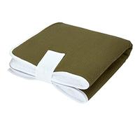KraftKids Matelas à langer de voyage en double crépon vert automne, 60 x 60 cm, matelas à langer pour les déplacements avec amour fabriqué à la main dans l'Union européenne