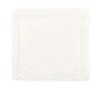 KraftKids Matelas à langer en mousseline à pois dorés sur blanc, 75 x 70 cm (l x p)