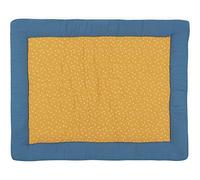 KraftKids Tapis d'éveil en mousseline jaune avec motif de pissenlit - Couverture rembourrée en coton de qualité supérieure - Dimensions : 100 x 135 cm