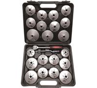 KRAFTMANN 1035 Jeu de capuchons de filtre à huile en aluminium moulé sous pression, 23 pcs.
