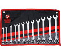 KRAFTMANN 30001 Jeu de clés mixtes à cliquet, 12 pièces